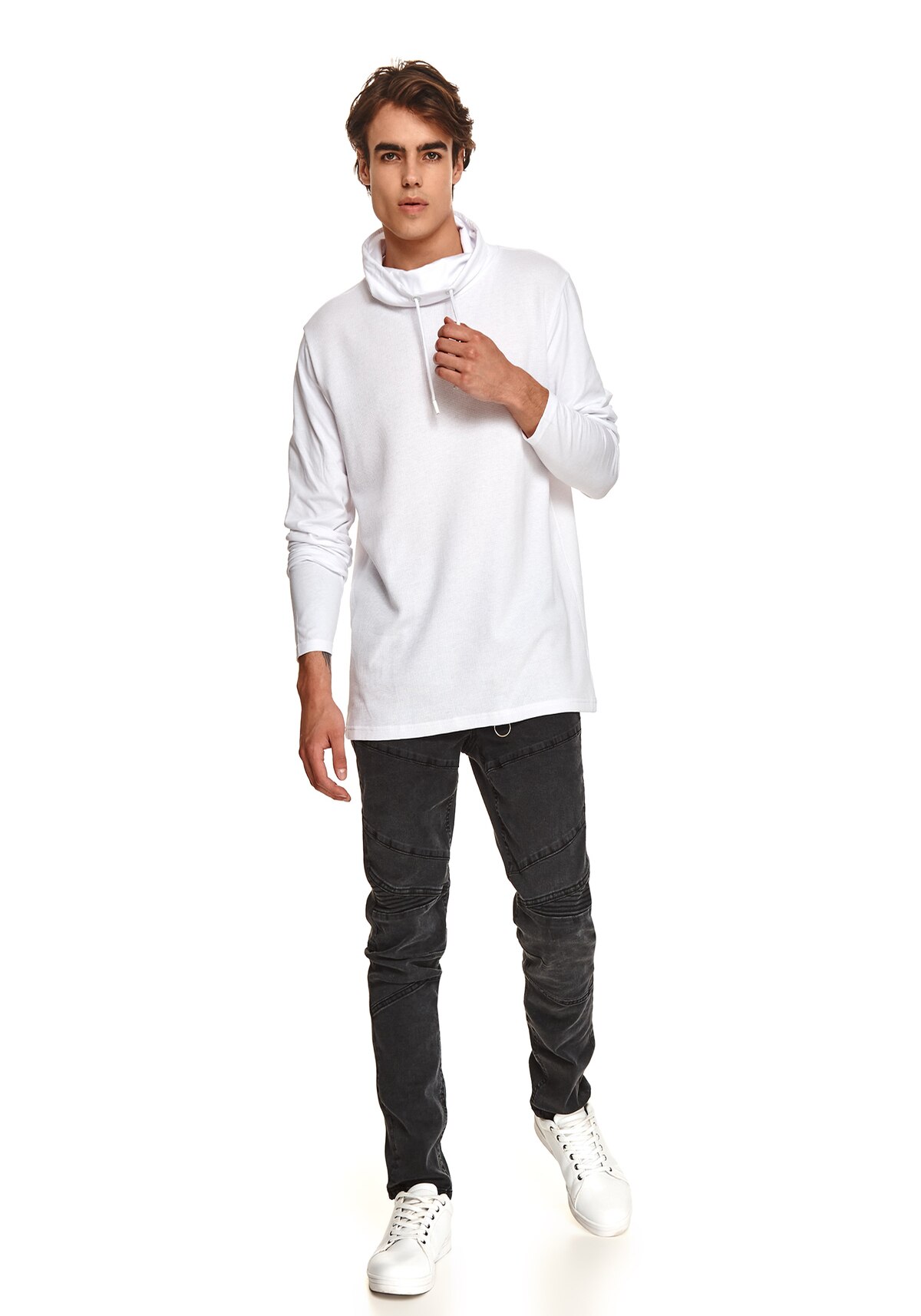 Tricou cu maneci lungi pentru barbati, TOP SECRET, SPL0453, Gri