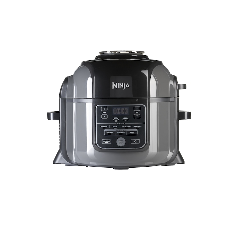 Multicooker Ninja OP300EU, 1460W, 6L, functie Slow Cook, 7 moduri de gatire, gri/negru