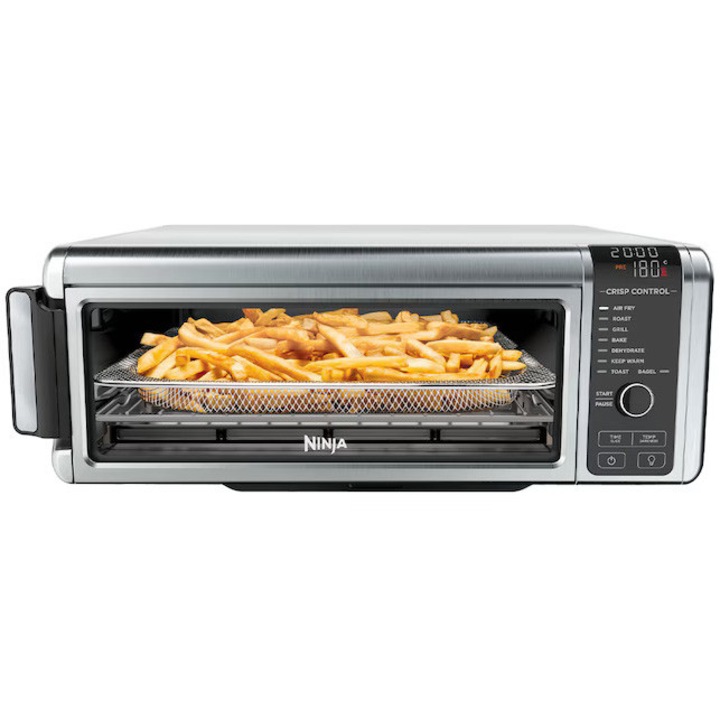 Фурна 8 in 1 Ninja SP101EU, 2400W, Програми: Air Fry, Roast, Grill, Bake, Toast, Bagel, Dehydrate, Сив