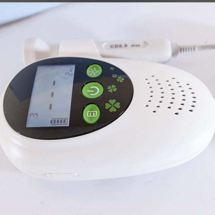 Monitor Fetal Doppler pentru monitorizarea functiilor vitale ale fatului, FD300, ABS, alb, 14 x 9 x 4 cm