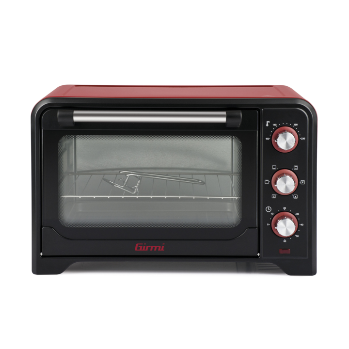 Електрическа фурна Girmi FE30, 30л, 1600W, Черен/Червен