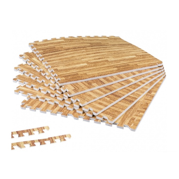 Комплект предпазни постелки, Tatami Light Wood, Gorilla Sports, 6 броя