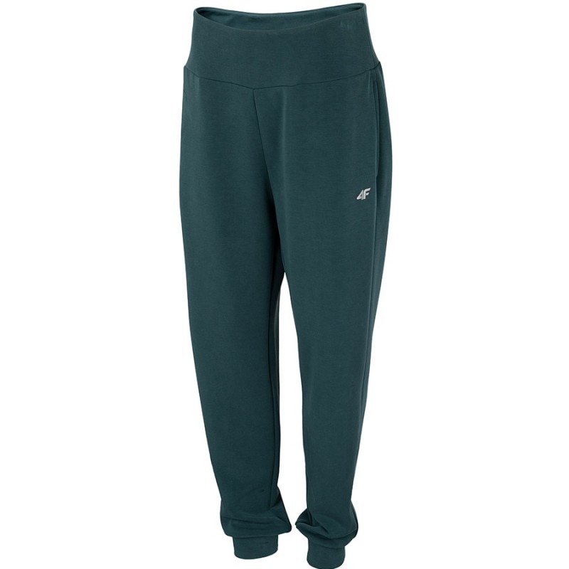 Pantaloni sport pentru femei, 4F, verde inchis, masura L