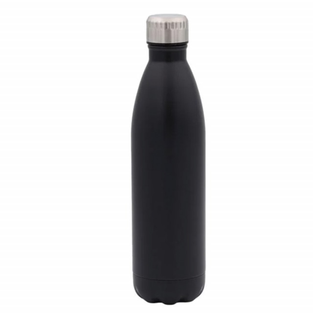 Sticla termos metalica Pufo Clasic pentru bauturi, izoterm, 750 ml, negru