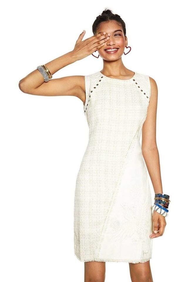 Rochie Desigual M, Crem, 18SWVD03