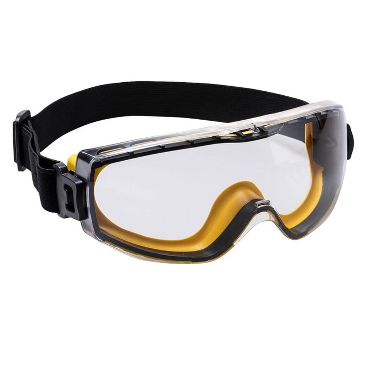 Védőszemüveg, PS29 Immpervious Safety, polikarbonátból, UV-álló, karcálló, szilárd vagy folyékony levegő fröccsenése ellen
