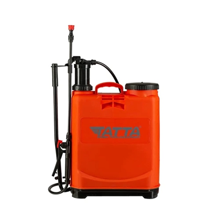 Pompa de Stropit, Manuala, Tija din Fibra de Sticla, Declansator pe Maner, Capacitate 16L, Presiune 2.4 bar, Tip Rucsac, Plastic, Portocaliu