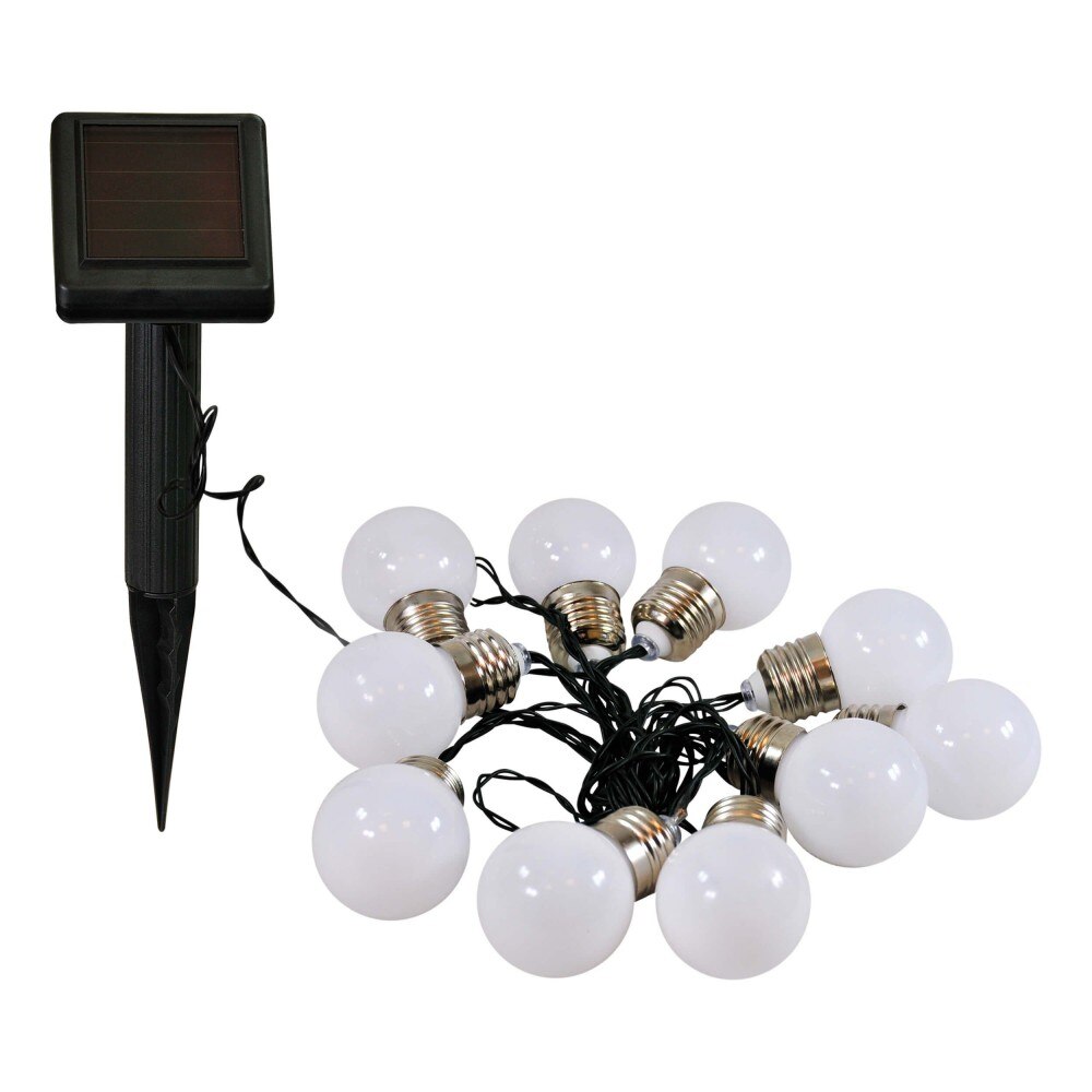 Ghirlanda solara pentru exterior, Polux, cu 10 becuri LED, luminca calda, 3.8 m
