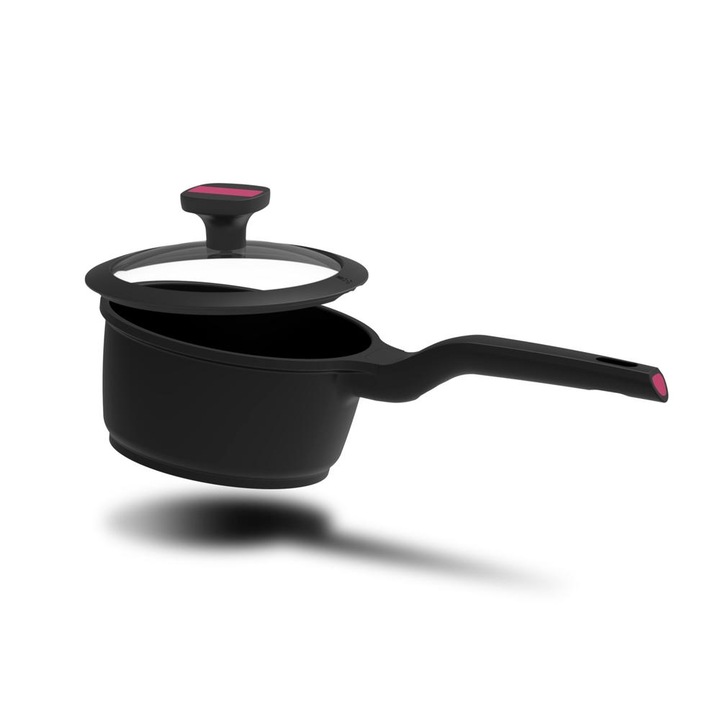 Касерола с капак Taurus KCK3018 Great Moments Premium, 18см, лят алуминий, 6-слойно незалепващо покритие, съвместима с всички котлони