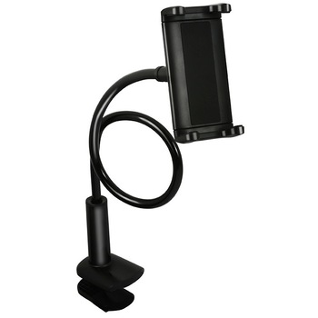 Suport flexibil pentru telefon si tableta, cu brat lung, montare pe birou si rotire 360 grade, Negru, YULMI Suport flexibil pentru telefon si tableta, cu brat lung, montare pe birou si rotire 360 grade, Negru, YULMI