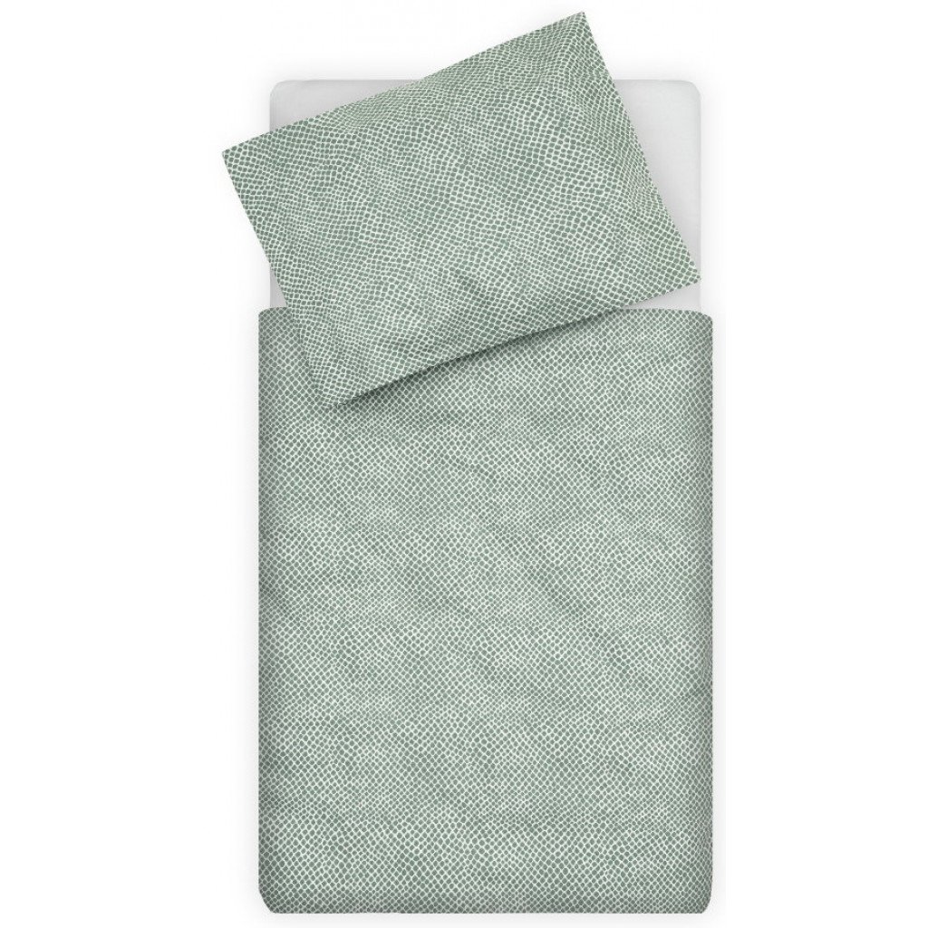 Set lenjerie pat Jollein Snake, 100x140cm, verde