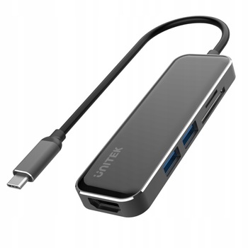 Hub USB-C 2/USB-A 3.0 HDMI 2.0 microSD/SD Unitek D1036A Hub USB-C 2/USB-A 3.0 HDMI 2.0 microSD/SD Unitek D1036A