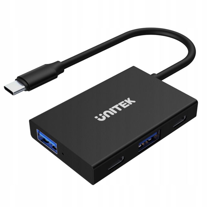 Хъб USB-C 3.1 gen 2/2xUSB-A/2xUSB-C Unitek, 10Gbps, черен