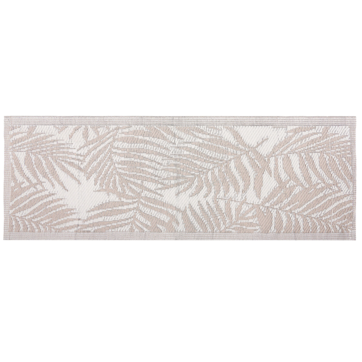 Bézs Pálmalevél Mintás Kültéri Szőnyeg 60 x 105 cm