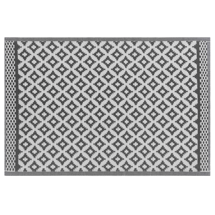 THANE Fekete Geometrikus Mintás Kültéri Szőnyeg 120 x 180 cm