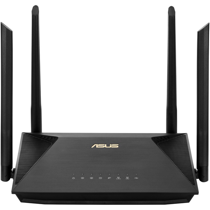 ASUS RT-AX53U Gaming vezeték nélküli router, AX1800, WiFi 6, OFDMA, MU-MIMO, AiProtection, Parental Controls, 4 antenna, Fekete
