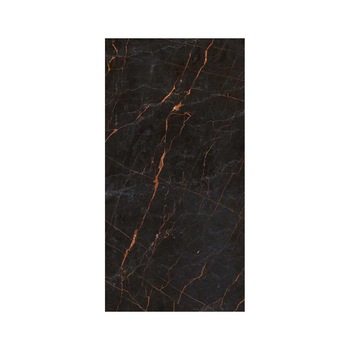 Gresie portelanata rectificata Fuego tip marmura, 60x120 cm, culoare neagra, finisaj lucios, 1.45 MP/cutie Gresie portelanata rectificata Fuego tip marmura, 60x120 cm, culoare neagra, finisaj lucios, 1.45 MP/cutie