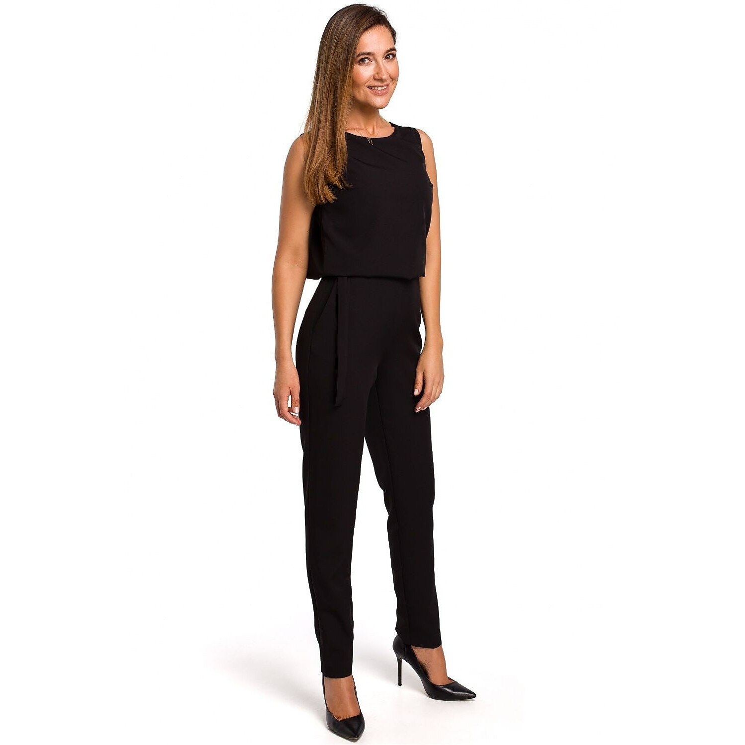 Salopeta style dantela spate, Negru