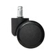 Set 5 Role gumate negre D60mm, PU, buza 38mm, prindere D11mm