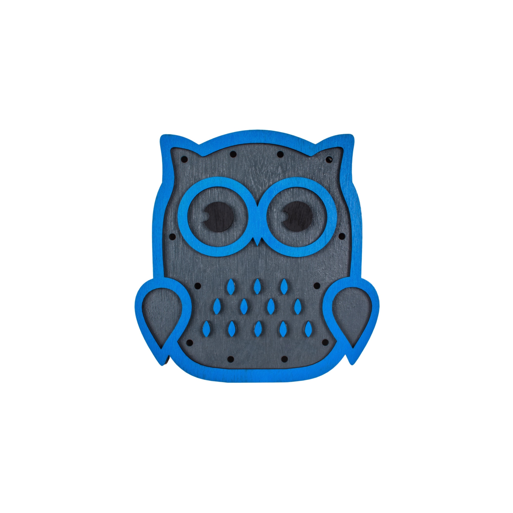 Lampa Personalizabila HandyHands din lemn Bufnita Inteleapta 36 cm x 38 cm