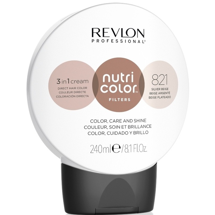 Crema Balsam pentru tonarea parului Revlon 240 ml, nuanta 821 Silver Beige