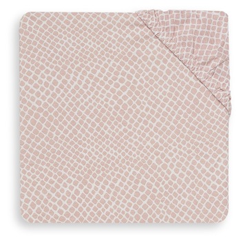 Cearsaf cu elastic, Jollein Snake, 60x120 cm, roz Cearsaf cu elastic, Jollein Snake, 60x120 cm, roz