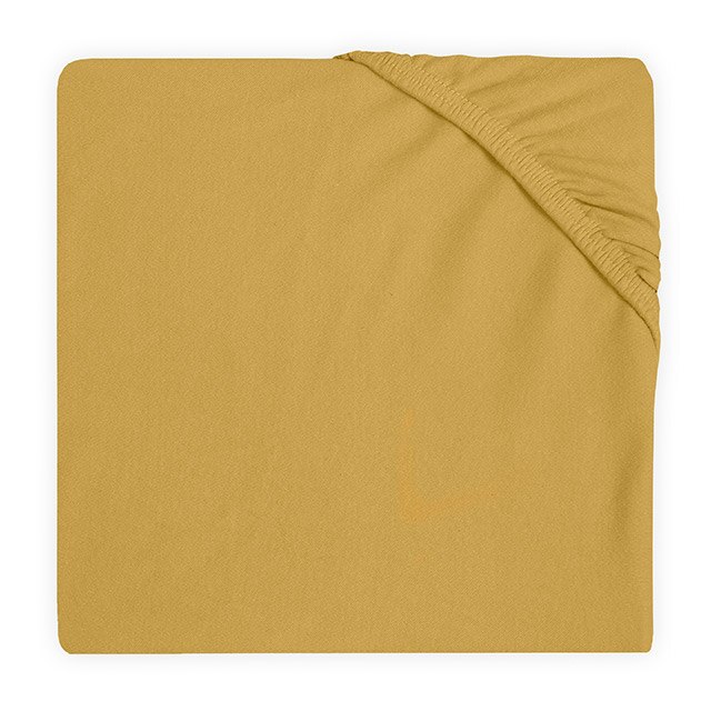 Cearsaf cu elastic, Jollein Jersey, 60x120 cm, galben