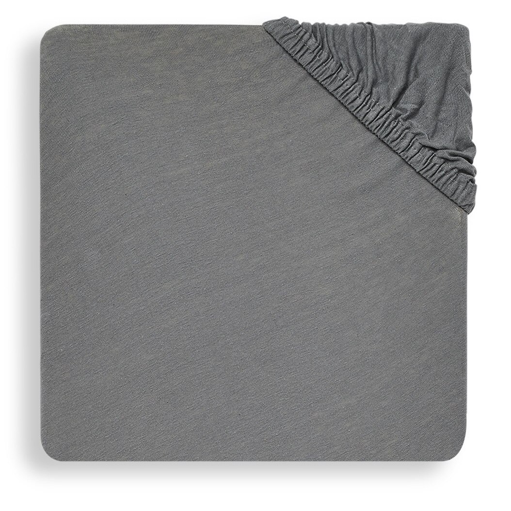 Cearsaf cu elastic, Jollein Jersey, 60x120 cm, gri