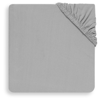 Cearsaf cu elastic, Jollein Jersey, 60x120 cm, gri deschis