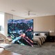 Paravan 5 piese Premium TrueColor, Art Star, Orasul luminilor aprinse, Urban, Panza pe cadru de lemn, Decoratiuni Moderne pentru Casa, 5 Panouri de 35x180, 175 x 180 cm