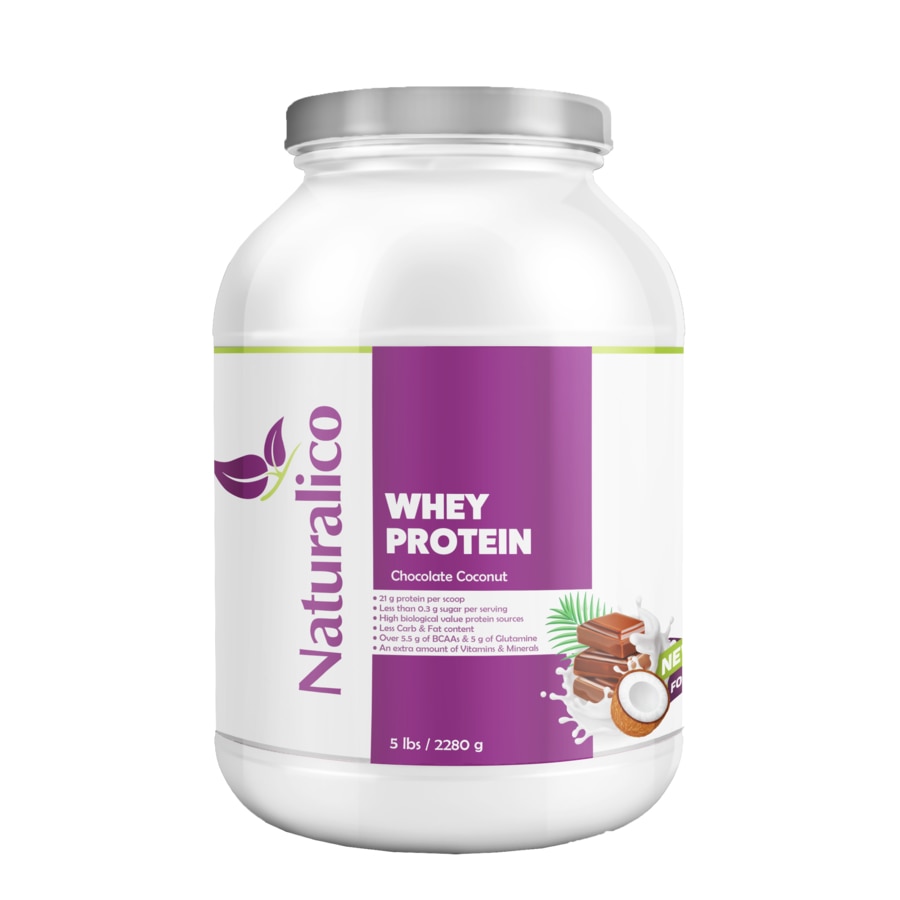 Протеин Naturalico Whey Protein, Шоколад и кокос, 2280 гр - eMAG.bg