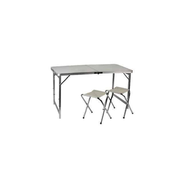 Set De Masa din Aluminiu cu 2 Scaune 60x90cm