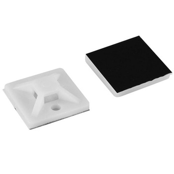 Set 25 cleme de fixare cablu, 20x20mm, alb, Commel, 524321 Set 25 cleme de fixare cablu, 20x20mm, alb, Commel, 524321