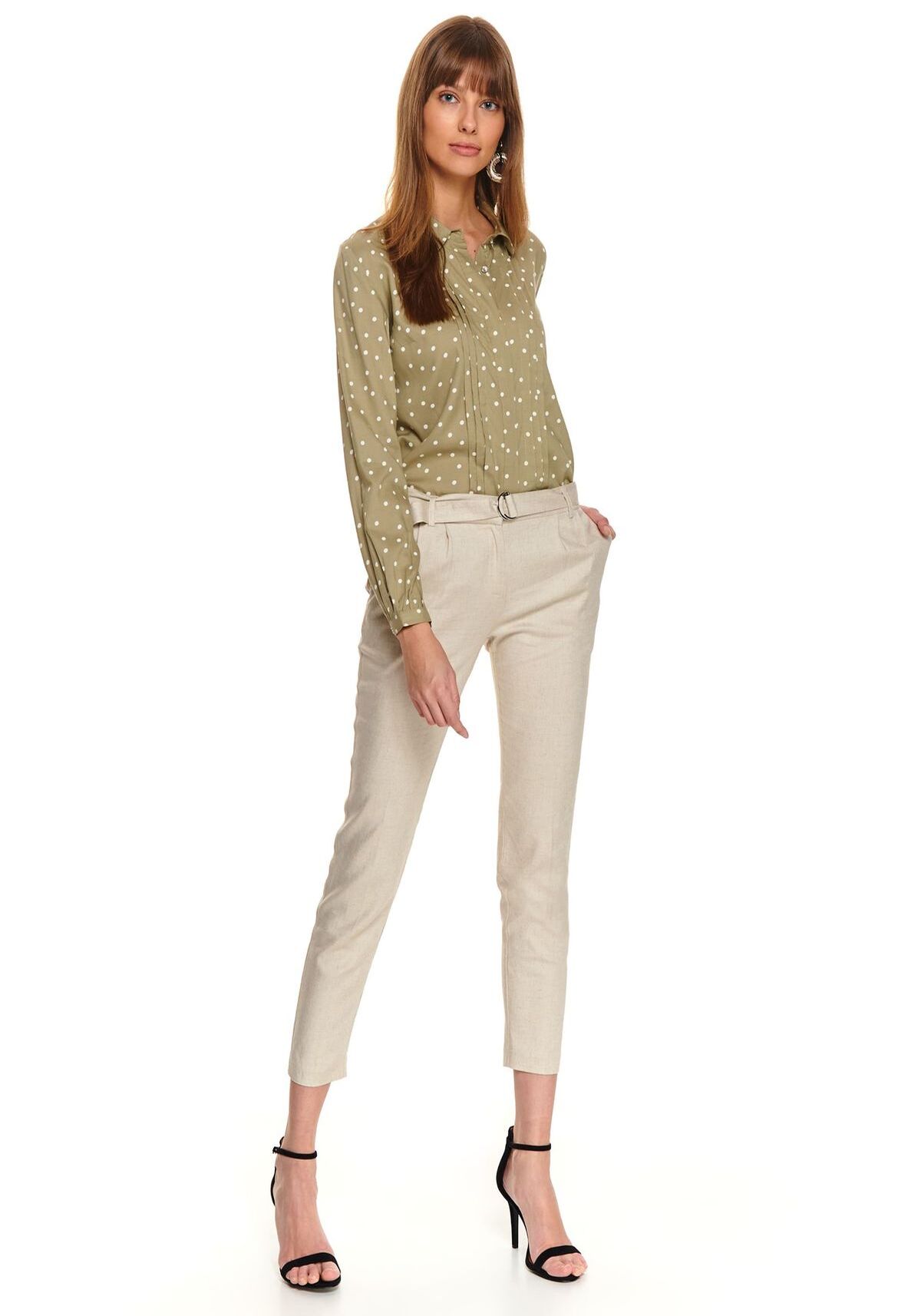 Pantaloni femei, TOP SECRET, SSP3512, Bej