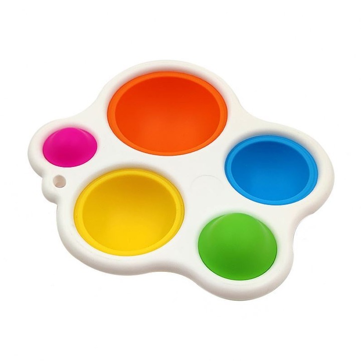 Интерактивна играчка Flippy, Анти стрес, Fidget Toy, Simple Dimple, Многоцветна