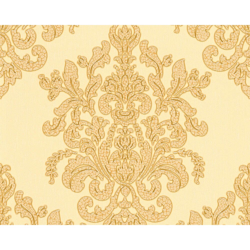 Tapet, AS Creation 341434, Bej/Galben/Metalic, 10.05 x 0.53 m