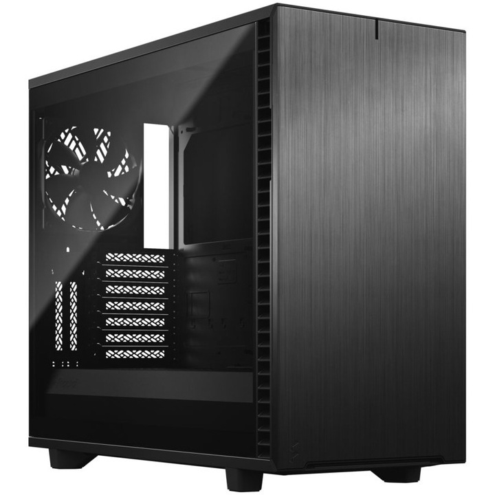 Компютърна кутия Fractal Define 7 TG Dark Tint, Mid Tower, Без захранващ блок, E-ATX, Black