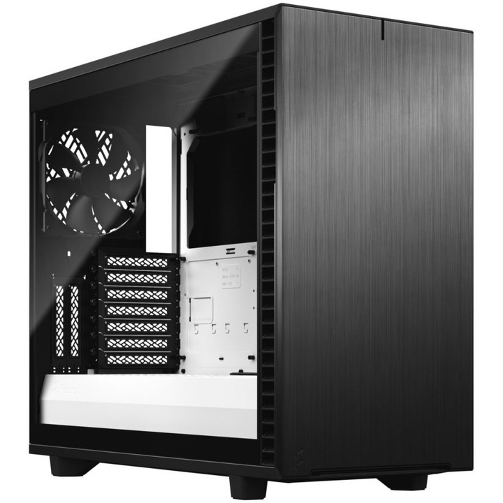 Компютърна кутия Fractal Define 7 TG Clear Tint, Mid Tower, Без захранващ блок, E-ATX, Black/White