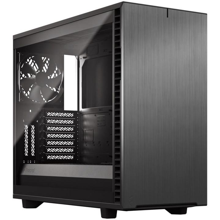 Компютърна кутия Fractal Define 7 TG Light Tint , Mid Tower, Без захранващ блок, E-ATX, Gray