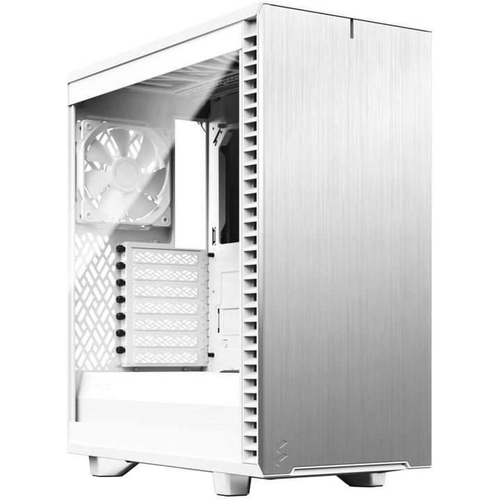 Компютърна кутия Fractal Define 7 Compact TG Clear Tint, Mid Tower, Без захранващ блок, ATX, White