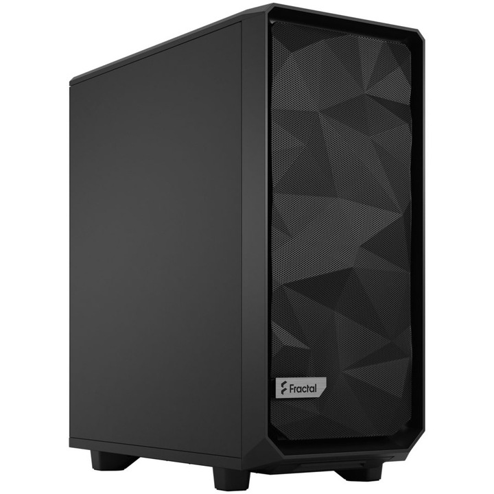 Компютърна кутия Fractal Meshify 2 Compact Solid, Mid Tower, Без захранващ блок, ATX, Black