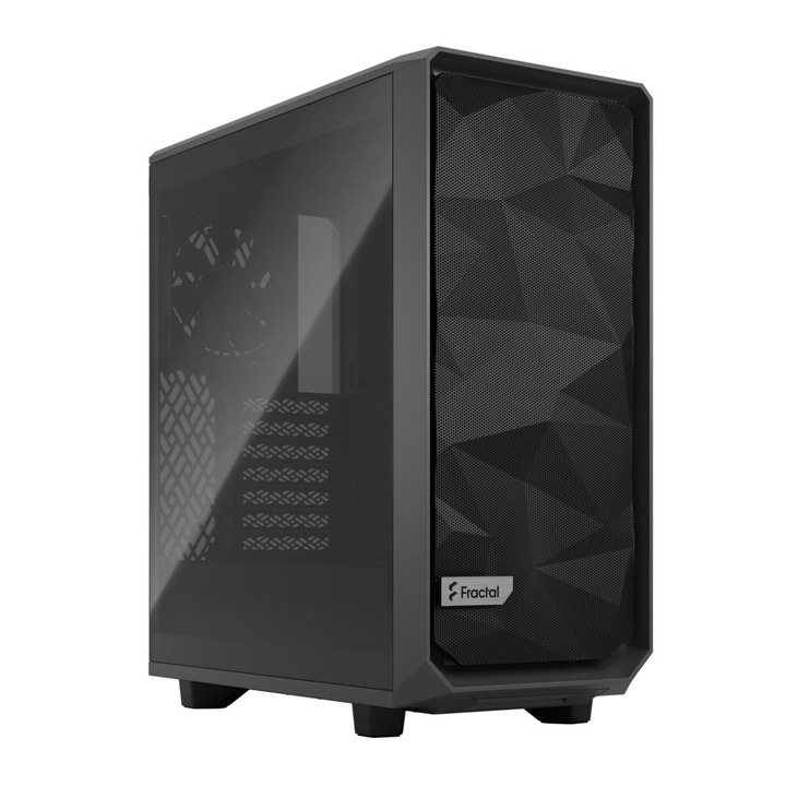 Carcasa Fractal Meshify 2 Compact TG Light Tint, Mid Tower, fara sursa, ATX, Gray