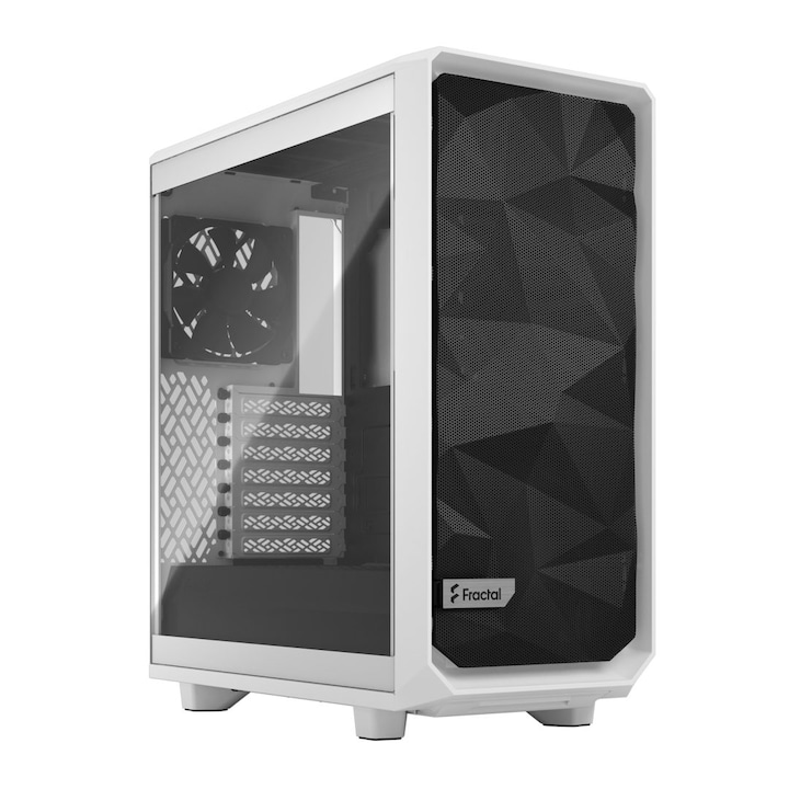 Компютърна кутия Fractal Meshify 2 Compact TG Clear Tint, Mid Tower, Без захранващ блок, ATX, White