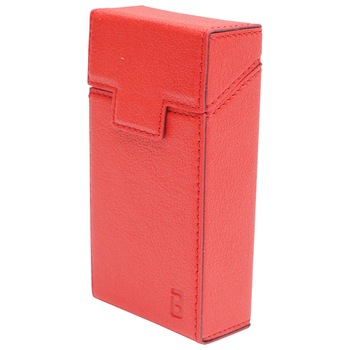 Husa rosie din piele pentru pachet de tigari P21 Breckner Husa rosie din piele pentru pachet de tigari P21 Breckner