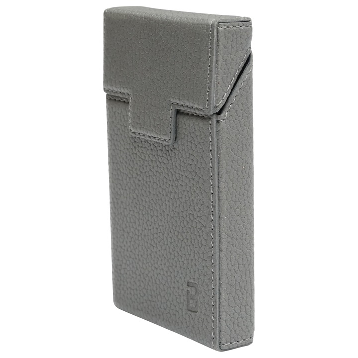 Husa gri din piele pentru pachet de tigari P34 Breckner
