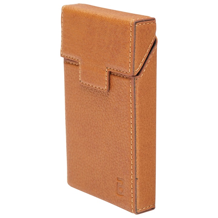 Husa maro din piele pentru pachet de tigari P34 Breckner
