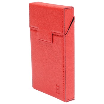 Husa rosie din piele pentru pachet de tigari P34 Breckner Husa rosie din piele pentru pachet de tigari P34 Breckner