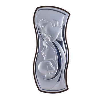 Icoana placata cu argint - Sfanta familie - Forma pergament, 26x11 cm, 3/5 Icoana placata cu argint - Sfanta familie - Forma pergament, 26x11 cm, 3/5