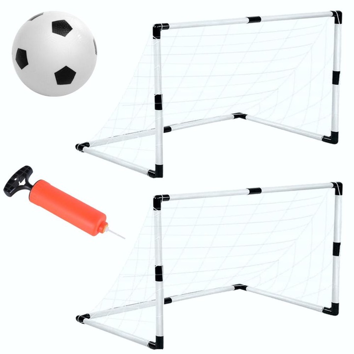 Kruzzel 2 x futballkapu gyerekeknek hálóval, labdával és pumpával