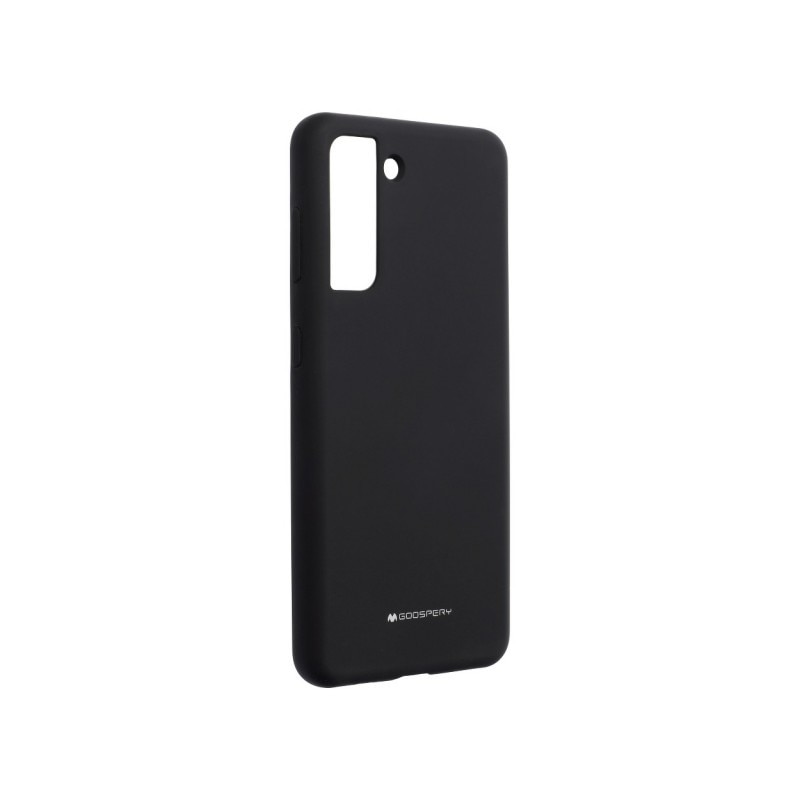 Husa Spate Mercury Silicone Compatibila Cu Samsung Galaxy S21+ Plus, Interior Soft Alcantara, Negru